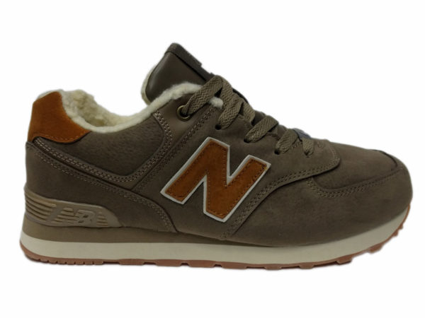 New Balance 574 на меху коричневые с бордовым (35-41)