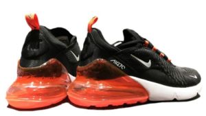 Nike Air Max 270 черно-белые с оранжевым (35-44)