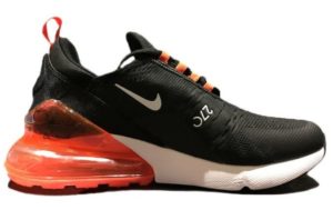 Nike Air Max 270 черно-белые с оранжевым (35-44)