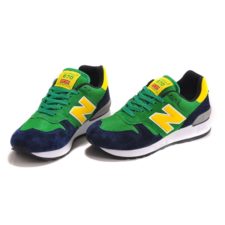 New Balance 670 замша-сетка зеленые с синим (35-45)