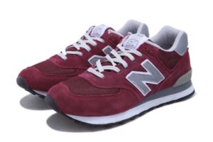 NEW BALANCE 574 ЗАМША-СЕТКА бордовые (36-40)