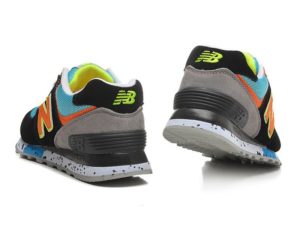 Кроссовки New Balance 574 black blue черно-голубые (35-40)