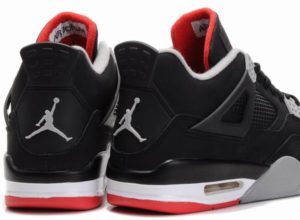 Nike Air Jordan 4 черные с серым (35-45)