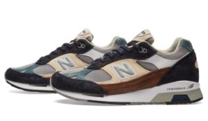 New Balance 991.5 синие с бежевым и коричневым (40-44)