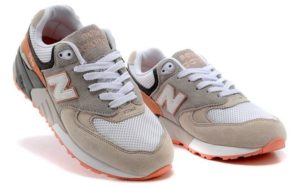 New Balance 999 "Cherry Blossom" серые с белым и оранжевым (36-40)