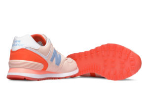 New Balance 574 нубук розовые с красным (35-40)