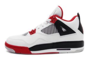 Nike Air Jordan 4 белые с красным (40-45)