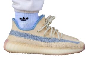 Adidas Yeezy Boost 350 V2 Static бежевые с синим (35-44)