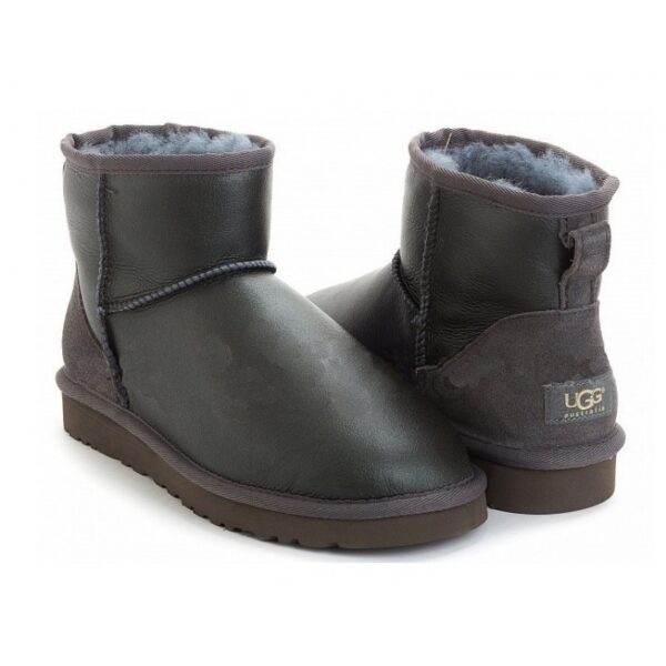 Зимние Ботинки UGG Classic Bailey Mini с мехом серые (35-40)