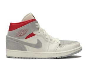 Nike Jordan 1 Retro бело-серые с красным (40-45)