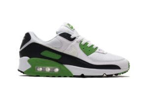 Nike Air Max 90 серо-белые с зеленым (40-44)