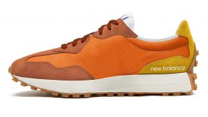 New Balance 327 оранжевые замшевые мужские-женские (35-44)