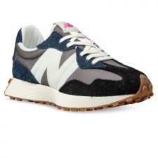 New Balance 327 черно-серые с синим замшевые мужские-женские (35-44)