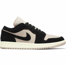 Nike Air Jordan 1 Low Guava Ice бежево-черные кожа-нубук женские (35-39)